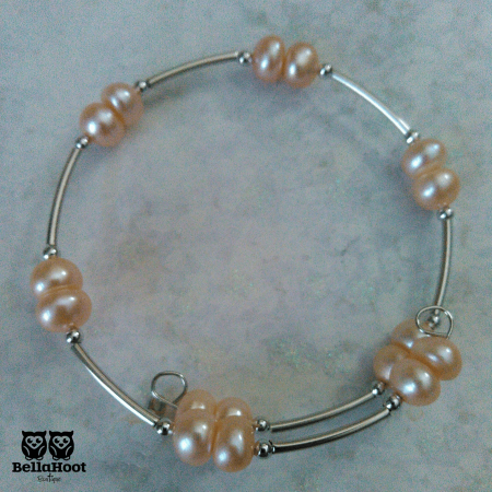 Faithfully Wrapped Bracelet - Peach Faithfully Wrapped Bracelet - Peach